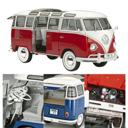 Revell 07399 Volkswagen VW T1 Samba Bus 1/24 Kit en plástico para montar y pintar.