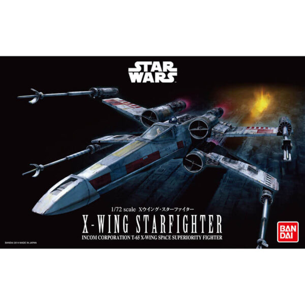 bandai 0191406 Star Wars 1/72 X-Wing Starfighter Kit en plástico para montar y pintar.