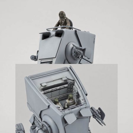 bandai 0194869 Star Wars 1/48 AT-ST Imperial All Terrain Scout Transport Walker Kit en plástico para montar y pintar.