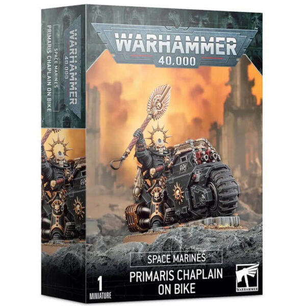 games workshop 48-31 Capellán Primaris en moto Space Marines Una opción C. G. disponible para los Marines Espaciales.Aporta mayor velocidad y maniobrabilidad.