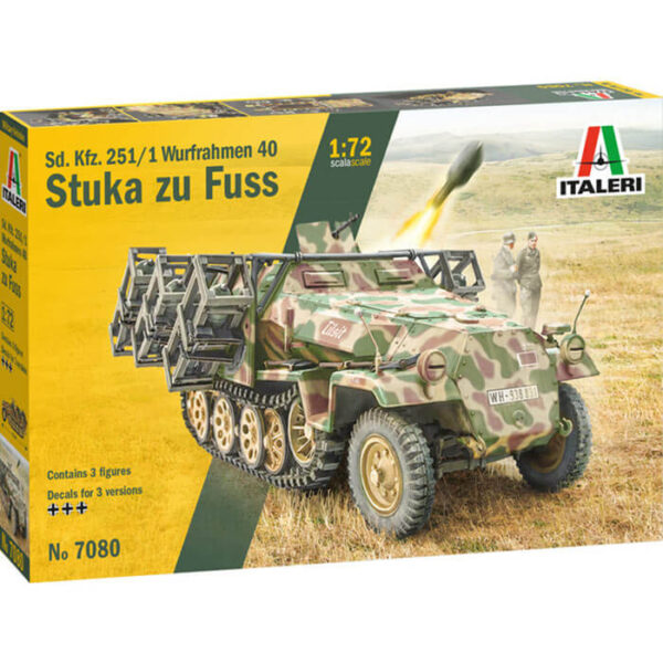 italeri 7080 Sd. Kfz. 251/1 Wurfrahmen Stuka zu Fuss 1/72 Kit en plástico para montar y pintar.