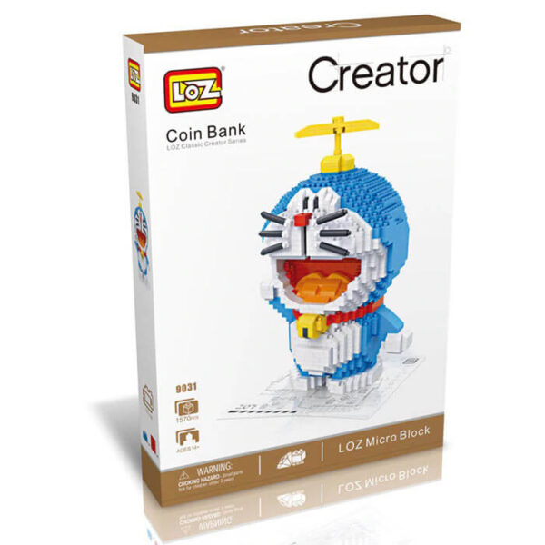 Loz 9031 Hucha Doraemon 1570 pcs Kit del clásico personaje de manga Doraemon que a la vez es una hucha.