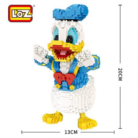Loz 9038 Pato Donald 1670 pcs Kit del clásico personaje de Disney. Construye y colecciona tus personajes favoritos con los bloques de montaje mas pequeños del mercado.