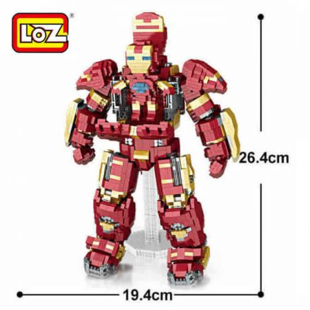 Loz 9045 Iron Man 2in1 2750 pcs Construye una figura de Iron Man y su armadura robótica con los bloques de montaje mas pequeños del mercado.