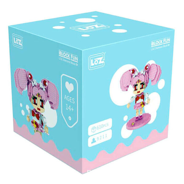 Loz 9211 Sailor Moon Chibiusa Girl 610 pcs Kit del personaje de la serie de Manga Sailor Moon.