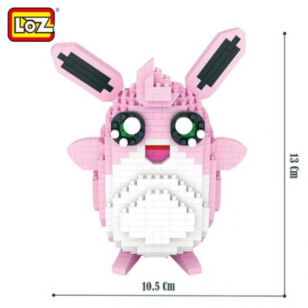 Loz 9225 Pokemon Pink Wigglytuff 610 pcs Kit del personaje Pink Wigglytuff de la serie de Manga Pokemon.