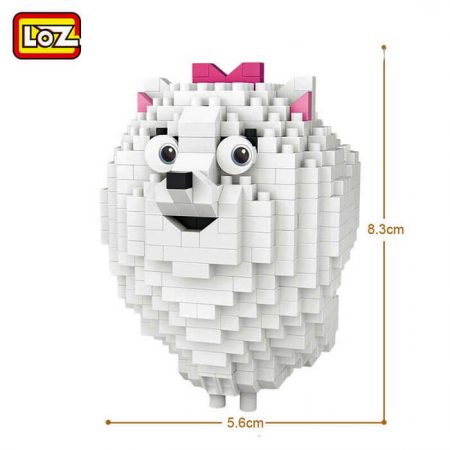 Loz 9786 Mascotas Pomerania Gidget 600 pcs Kit del personaje de la película mascotas Gidget.