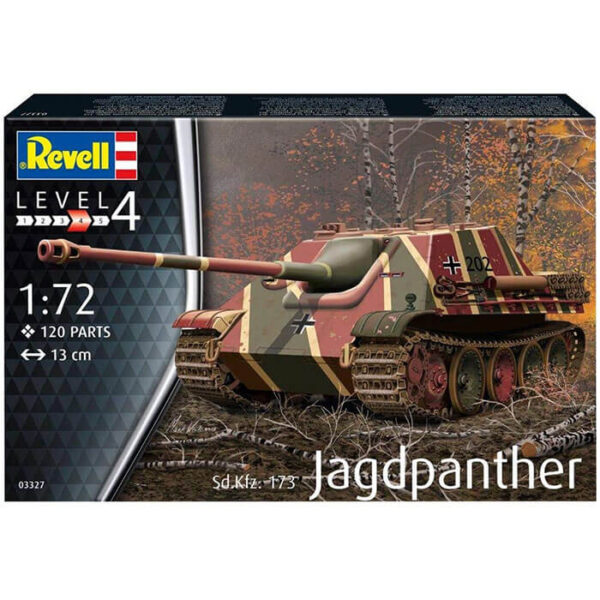 revell 03327 Sd.Kfz.173 Jagdpanther 1/72 Kit en plástico para montar y pintar. Cadenas por tramo y eslabón.