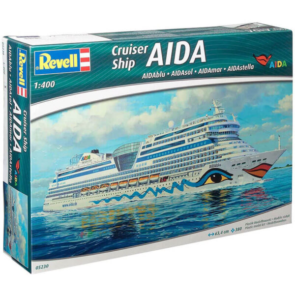 revel 5230 Cruiser Ship AIDA 1/400 AIDAblue . AIDAsol . AIDAmar . AIDAstella Kit en plástico para montar y pintar.