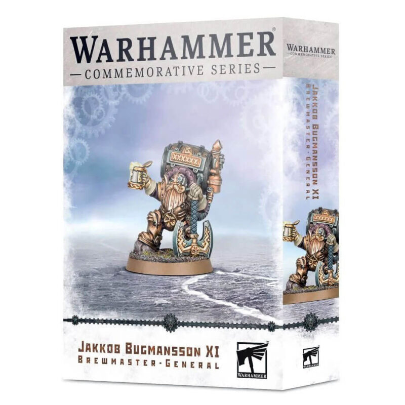 games workshop 84-43 Jakkob Bugmansson XI: Brewmaster-General Warhammer Commemorative Series Miniatura multicomponente con 12 piezas. Incluye 2 cabezas