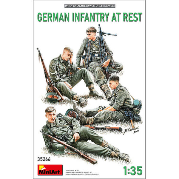 miniart 35266 German Infantry At Rest 1/35 WWII Military Miniatures Series Kit en plástico para montar y pintar.miniart 35266 German Infantry At Rest 1/35 WWII Military Miniatures Series Kit en plástico para montar y pintar.