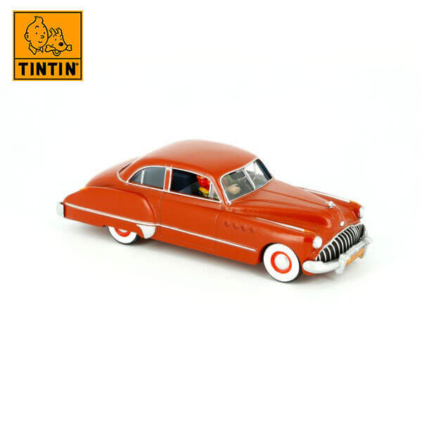 tintin 29505 The Red Buick -Tintin en el país del oro negro Tintin in the cars Coche de colección en metal, incluye figura de personaje.
