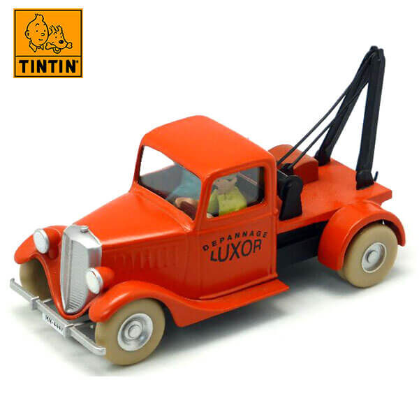 tintin 29511 The tow truck -Tintin en El cangrejo de las pinzas de oro Tintin in the cars Coche de colección en metal, incluye figura de personaje.