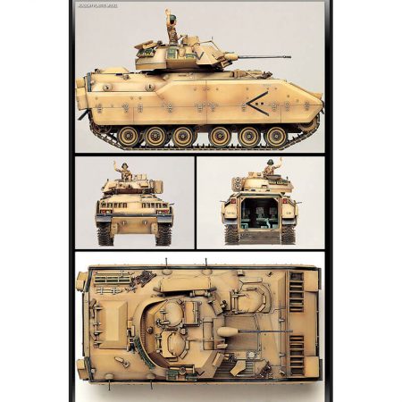 academy 13237 M2 Bradley 1/35 US Army Infantry Fighting Vehicle Kit en plástico para montar y pintar. Incluye interior detallado y 1 figura.