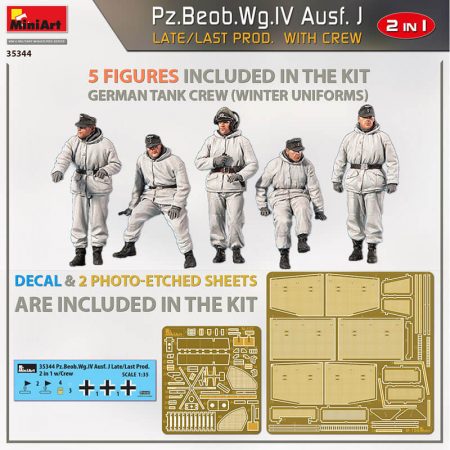 miniart 35344 Pz.Beob.Wg.IV Ausf. J Late/Last Prod. 2 IN 1 with Crew Military Miniatures Series Kit en plástico para montar y pintar.