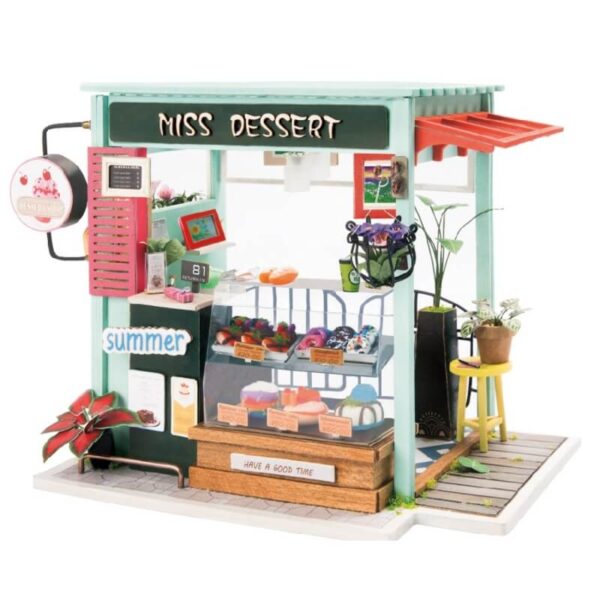 rolife DGM06 Ice Cream Station Las maquetas ROBOTIME son casas en miniatura que recrean con increíble detalle lugares de la vida diaria, a escala 1:24