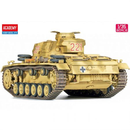 academy 13531 German Panzer III Ausf. J North Afrika 1/35 Kit en plástico para montar y pintar. Incluye piezas en fotograbado. Cadenas por tramo y eslabón
