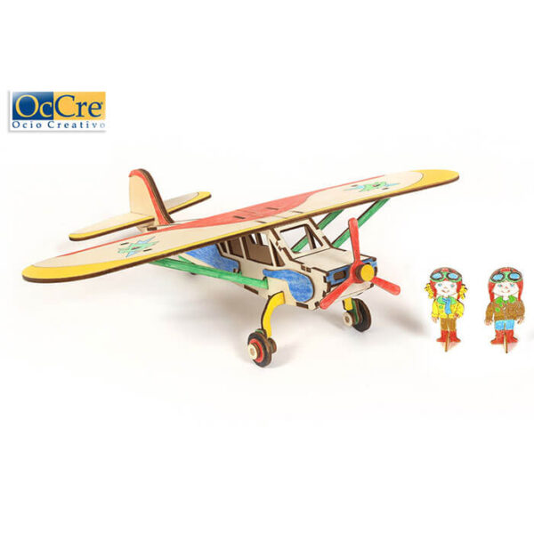 occre 20002 Occre Junior Avión Falcon Monta y colorea el avión  Falcon y surca los cielos con tu imaginación. Kit en madera de fácil montaje, ideal para iniciarse en el apasionante mundo del modelismo.