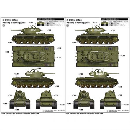 trumpeter 09597 KV-1 Mod.1942 Simplified Turret w/Tank Crew 1/35 Kit en plástico para montar y pintar. Incluye piezas en fotograbado y tripulación.