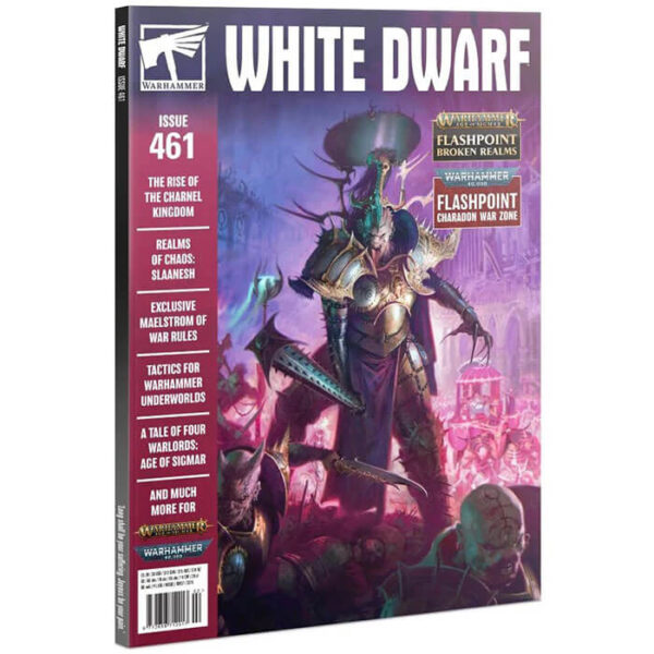 White Dwarf nº 461 revista en Inglés La revista White Dwarf esta centrada en el universo de los juegos de Games Workshop, Warhammer,Warhammer 40k, Age of Sigmar, Warhammer Underworld, etc.