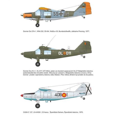 special hobby sh72327 Dornier Do. 27/CASA C-127 1/72 German, Spanish and Belgian Service Kit en plástico para montar y pintar.