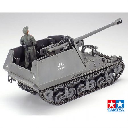 tamiya 35370 Jagdpanzer Marder I Sd.Kfz.135 1/35 Kit en plástico para montar y pintar. Incluye 2 figuras y cadenas por tramo y eslabón.