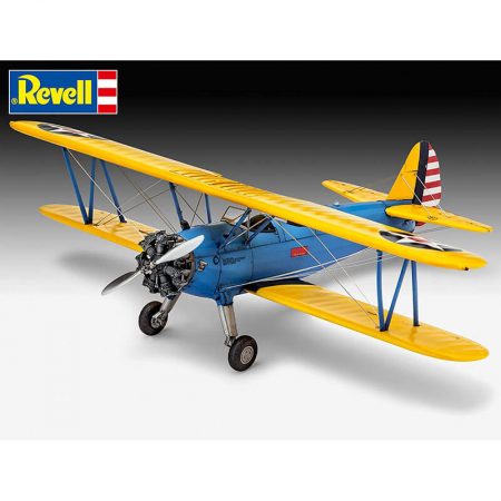 Revell 03957 Stearman PT-17 Kaydet 1/48 Kit en plástico para montar y pintar. Hoja de calcas con 2 decoraciones.