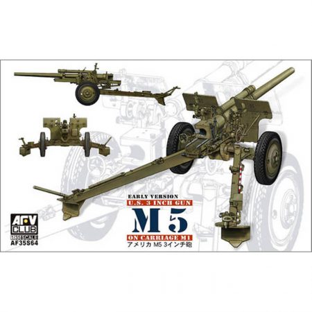 afv club af35s64 U.S. 3 inch gun M5 on carriage M1 1/35 Kit en plástico para montar y pintar. Incluye cañón en metal y piezas en fotograbado