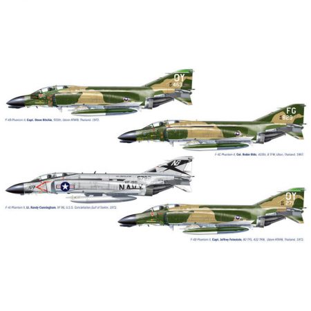 italeri 1373 McDonnell Douglas F-4 C / D / J PHANTOM II USAF-US Navy Vietnam ACES