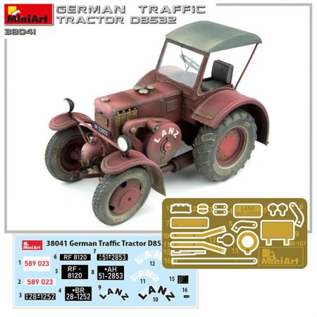 miniart 38041 German Traffic Tractor D8532 1/35 Kit en plástico para montar y pintar. Incluye piezas en fotograbado.