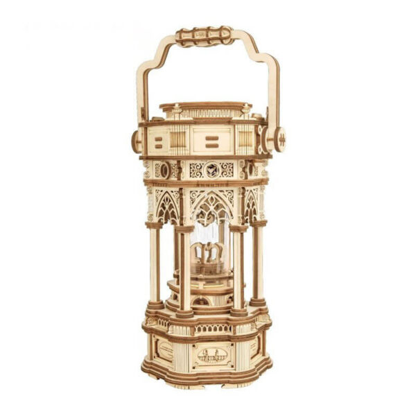 robotime rokr AMK61 Linterna Victoriana Caja de música ROKR Kit en madera para montar esta increíble Linterna medieval Tudor que se remonta al siglo XV.  Montaje sin pegamento, únicamente ensamblando sus piezas.