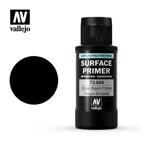 AV73660 Imprimación Negro Brillo 60ml  Gloss Black Primmer Imprimación de acrílico-poliuretano a base de agua.