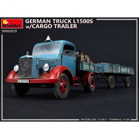 miniart 38023 German Truck L1500S w/Cargo Trailer 1/35 Kit en plástico para montar y pintar. Incluye piezas en fotograbado.