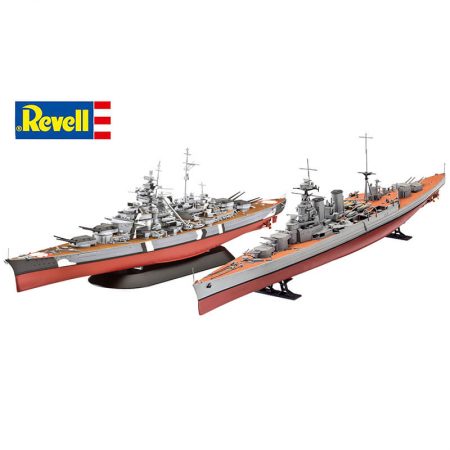 revell 05174 HMS Hood vs Bismarck Hace ochenta años, el 24 mayo de 1941, dos gigantes se enfrentaron en la Batalla del Estrecho de Dinamarca