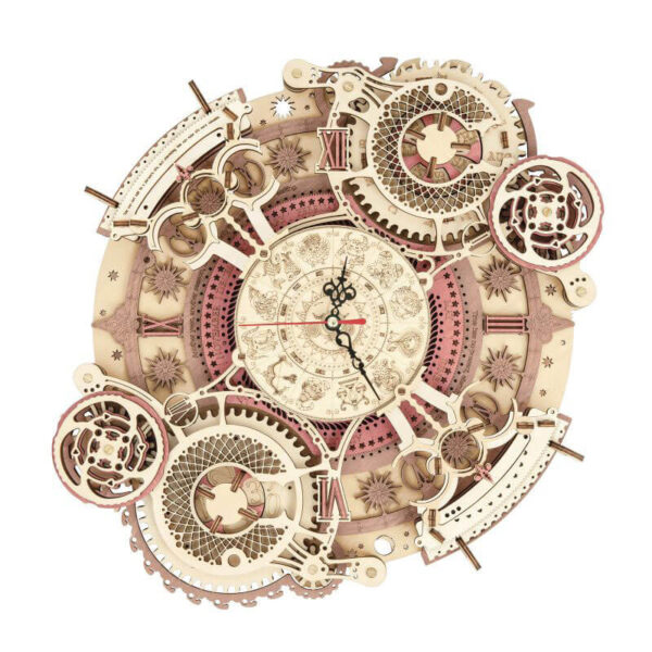 robotime rokr LC601 Reloj zodiacal de pared Mechanical Gears ROKR Kit en madera para montar este increíble reloj de pared totalmente funcional de 168 piezas.