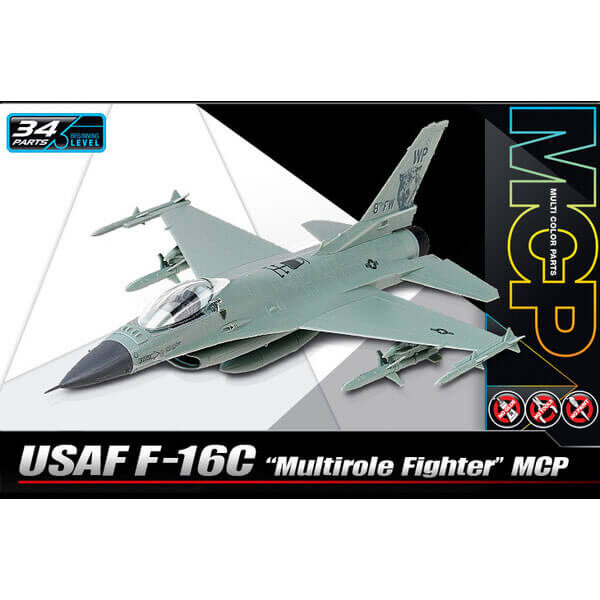 academy 12541 usaf F-16C Multirole Fighter 1/72 Kit en plástico de fácil montaje por encaje.