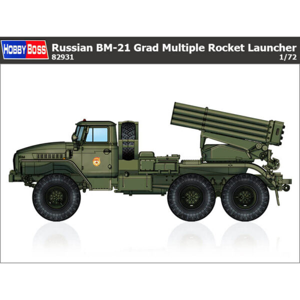 hobby boss 82931 Russian BM-21 Grad Multiple Rocket Launcher Kit en plástico para montar y pintar.