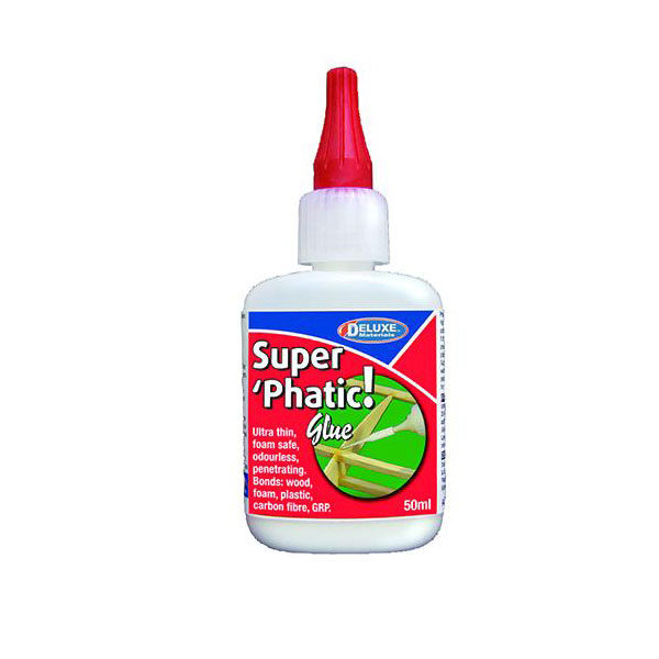 Deluxe ad21 Super Phatic Glue - Adhesivo alifático 50ml Adhesivo rápido para madera y otros materiales porosos. Mayor penetración y dureza que la cola blanca tradicional.