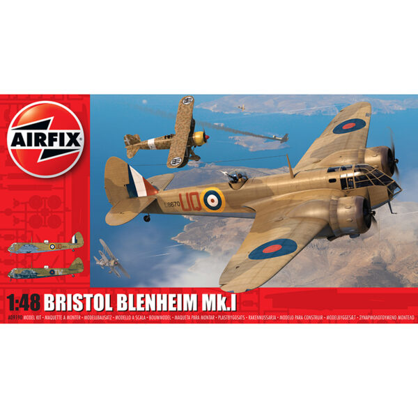 airfix A09190 Bristol Blenheim Mk.1 Kit en plástico para montar y pintar. Hoja de calcas con 2 decoraciones RAF