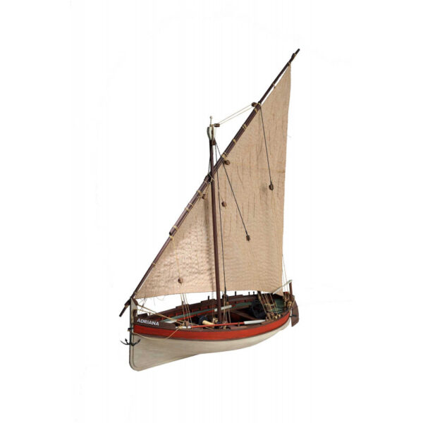 disarmodel 20147 ADRIANA, Almejera del Mediterráneo 1/10 Embarcación tradicional de las costas del Mediterráneo, construida en madera, con vela latina.