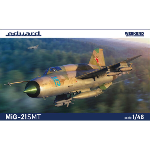 eduard 84180 MiG-21SMT Weekend Edition Kit en plástico para montar y pintar el famoso avión de combate soviético de la Guerra Fría MiG-21SMT