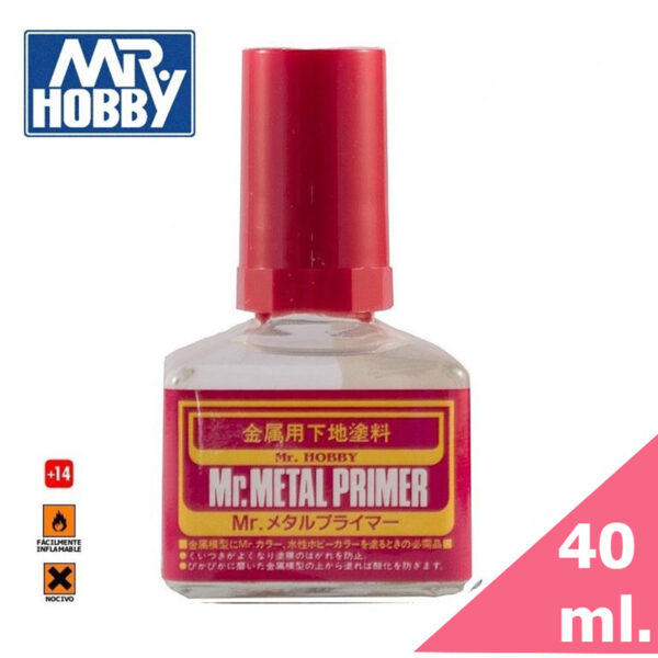 gunze sangyo mp242 Mr. Metal Primer 40ml  Imprimación para metales. Imprimación liquida especial para superficies metálicas.