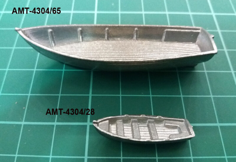 Bote salvavidas en metal de fundición. Para carabelas de los Siglos XV y XVI.