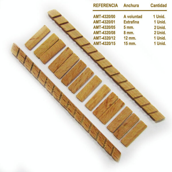 AMATI 4320 Escalera con peldaños en madera de haya.