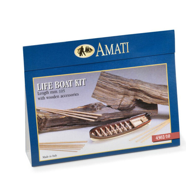 amati 4302 Botes salvavidas estilo antiguo de madera-metal 105mm