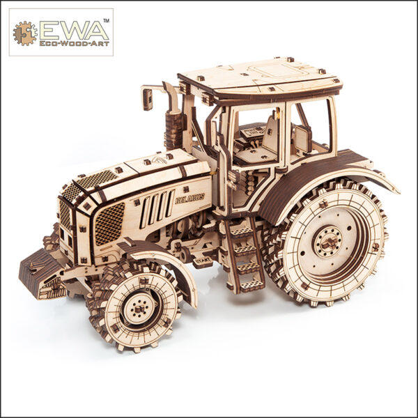 eco wood art Tractor BELARUS-2022 Kit mecánico de construcción en madera del Tractor BELARUS-2022.