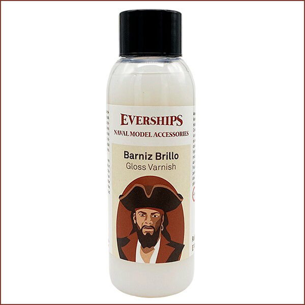 everships 271103 Everships Barniz Brillo 100ml Barniz incoloro brillo de secado rápido, muy adherente y resistente. Ideal para madera al natural o pintada.