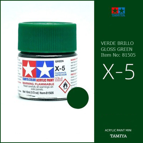 X05 Acril Mini Verde Brillo 