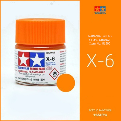 X-06 Gloss Orange - Naranja Brillo 10ml