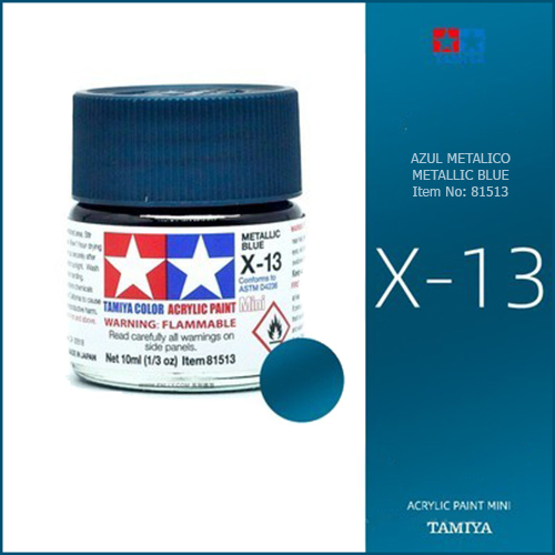 X-13 Metallic Blue - Azul Metalizado 10ml